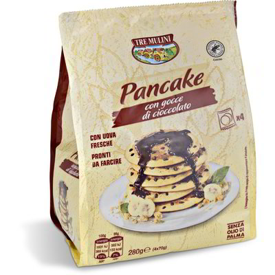 Pancake con gocce di cioccolato
