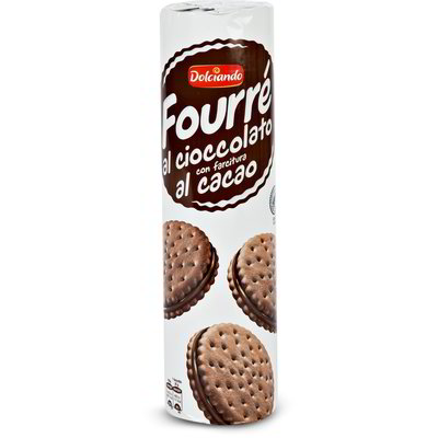 Biscotti fourrè al cioccolato con farcitura al cacao
