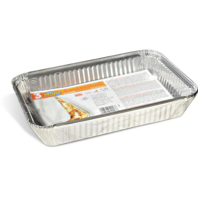 Contenitori in alluminio con coperchio 6 porzioni 3 pezzi