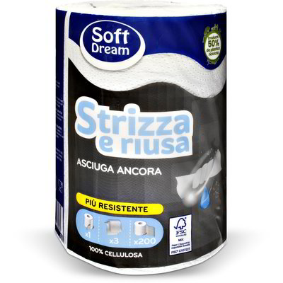 Rotolo asciugatutto riutilizzabile "Strizza e riusa"