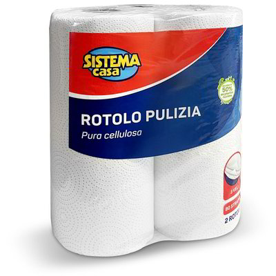 Rotolo pulizia in cellulosa 2 rotoli