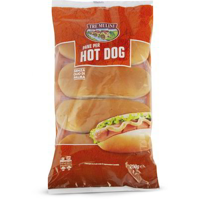 Pane per hot dog 4 pezzi