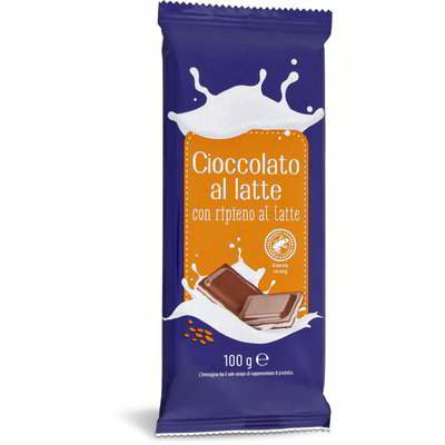 Tavoletta cioccolato al latte con ripieno al latte