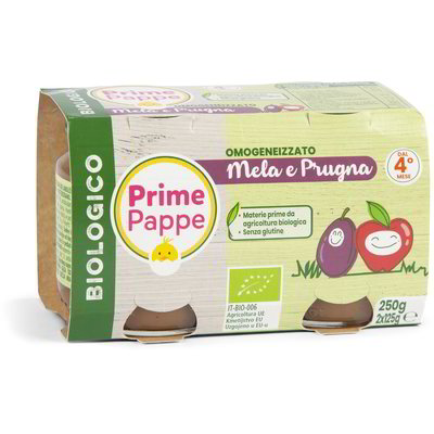 Omogeneizzato prugna e mela biologico