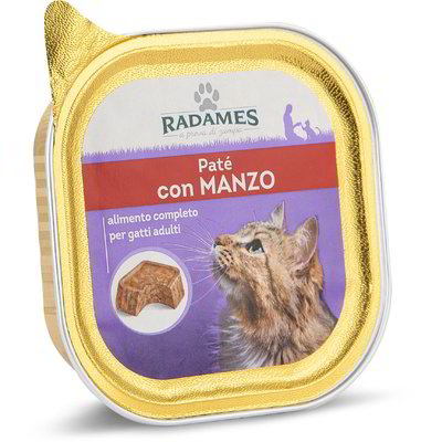 Patè con manzo per gatti