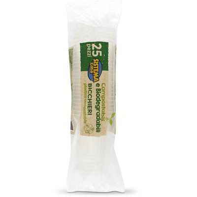 Bicchieri compostabili e biodegradabili 25 pezzi