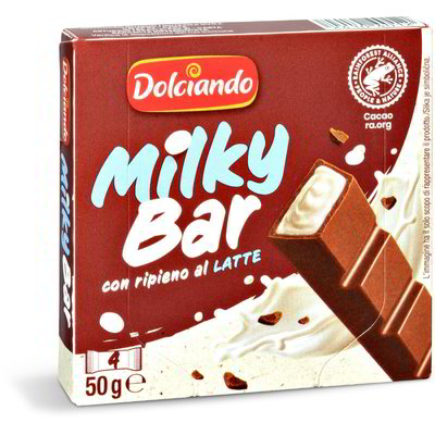 Barrette di cioccolato al latte con ripieno al latte