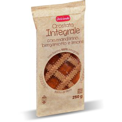 Crostata integrale con mandarino, bergamotto e limone