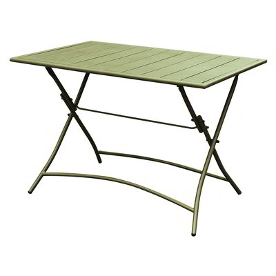 Tavolo rettangolare pieghevole verde oliva