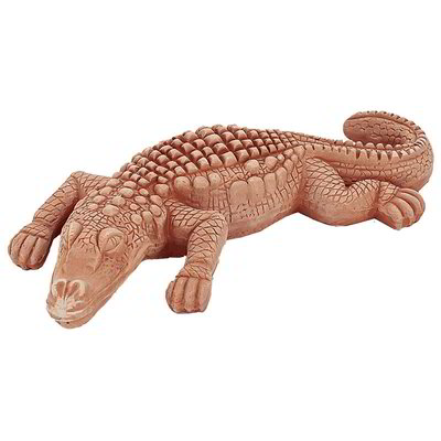 Decorazione in terracotta - coccodrillo