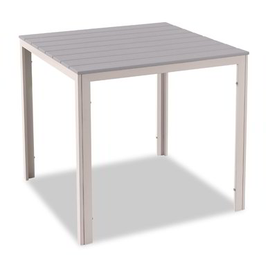 Tavolo quadrato in plastica stampata - cappuccino