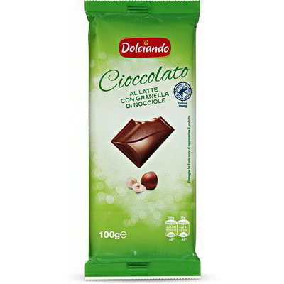 Tavoletta cioccolato al latte con granella di nocciole