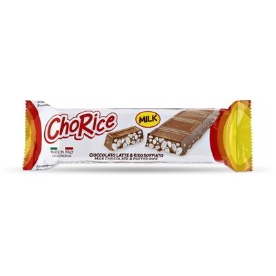 Barretta con cioccolato al latte e riso soffiato
