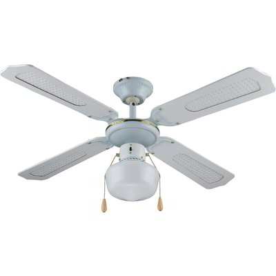Ventilatore da soffitto con 4 pale color bianco