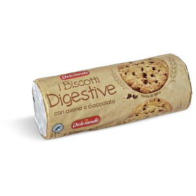 Biscotti digestive con avena e cioccolato