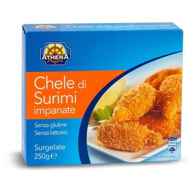 Chele di surimi impanate surgelate