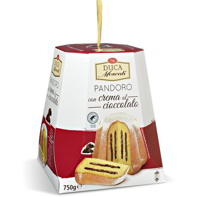 Pandoro con crema al cioccolato