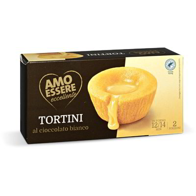 Tortini al cioccolato bianco surgelati