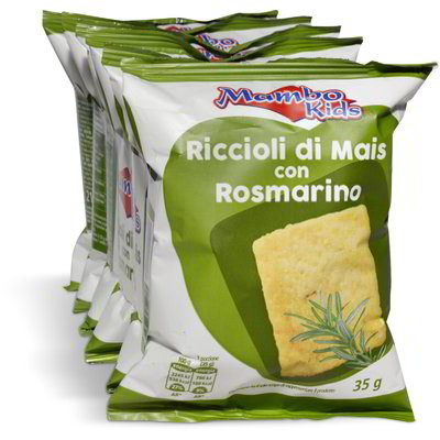 Patatine riccioli di mais con rosmarino 6 pezzi