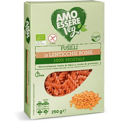 Fusilli di lenticchie rosse