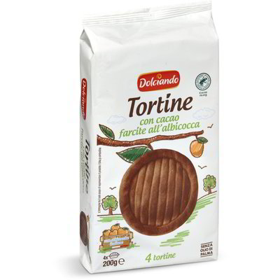 Tortine con cacao farcite all'albicocca