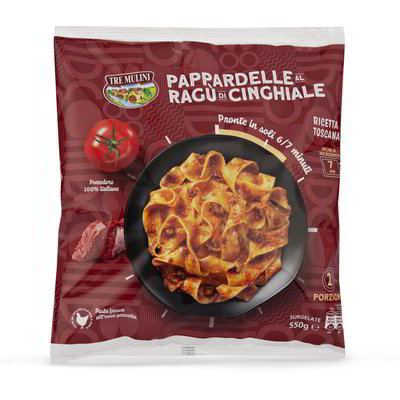 Pappardelle al ragù di cinghiale surgelate
