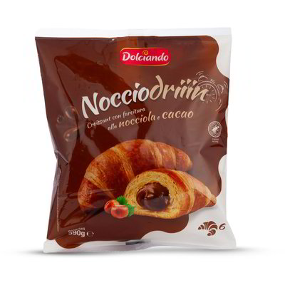 Croissant con farcitura alla nocciola e cacao surgelati