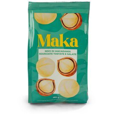 Noci di macadamia sgusciate, tostate e salate