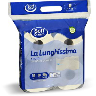 Carta igienica "La Lunghissima" 4 rotoli