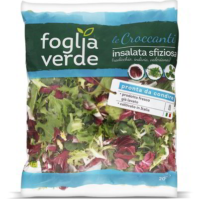 Insalata sfiziosa con radicchio, indivia e valeriana