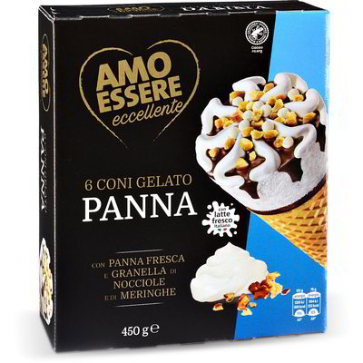 Coni gelato panna 6 pezzi