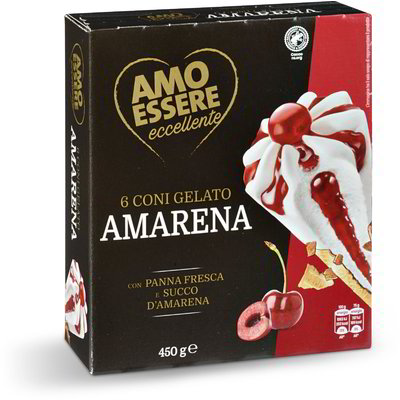 Coni gelato amarena 6 pezzi