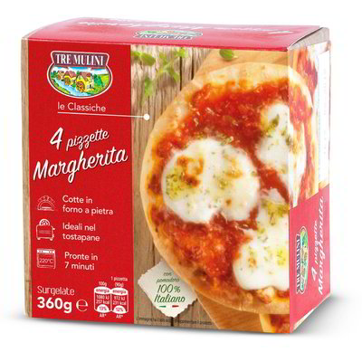 Pizzette margherita 4 pezzi surgelate