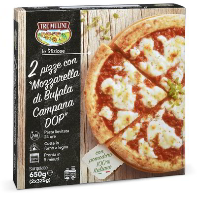 Pizze con "Mozzarella di Bufala Campana DOP" surgelate