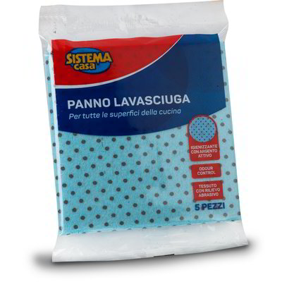 Panno lavasciuga 5 pezzi