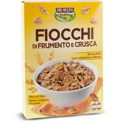 Cereali fiocchi di frumento e crusca