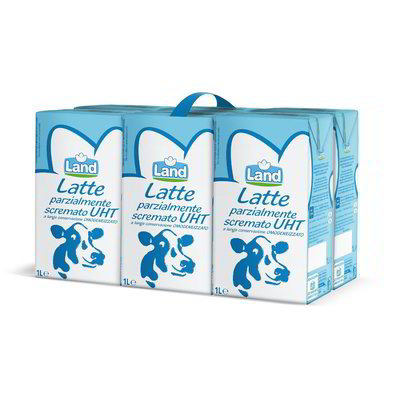 Latte parzialmente scremato UHT a lunga conservazione 6 pezzi