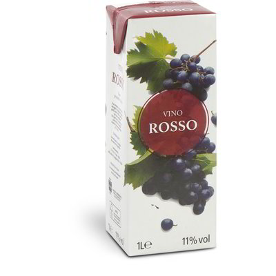 Vino rosso in brick