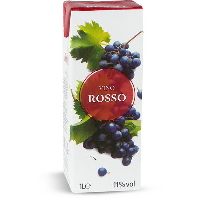 Vino rosso in brick