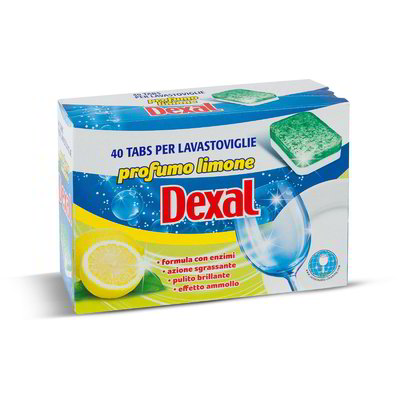 Tabs per lavastoviglie profumo limone 40 pezzi