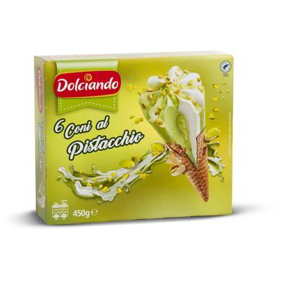 Coni gelato al pistacchio 6 pezzi