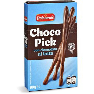 Snack bastoncini Choco Pick con cioccolato al latte