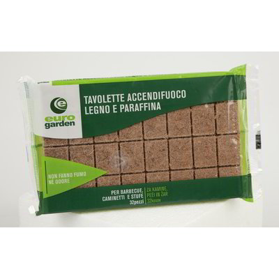 Tavolette accendifuoco legno e paraffina 32 pezzi
