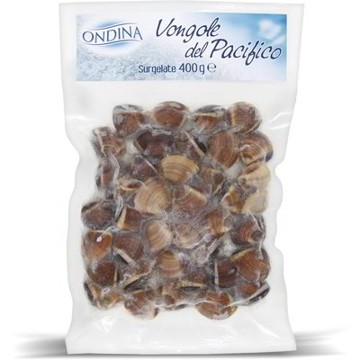 Vongole del Pacifico con guscio surgelate
