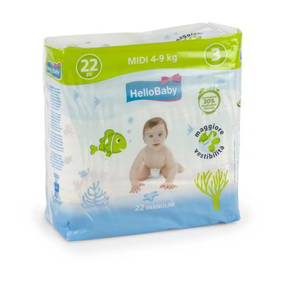 Pannolini midi per bambini 22 pezzi