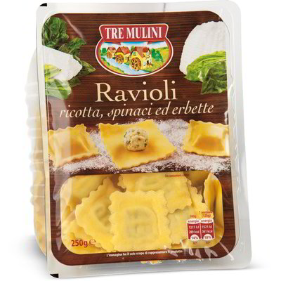 Ravioli con ricotta, spinaci ed erbette