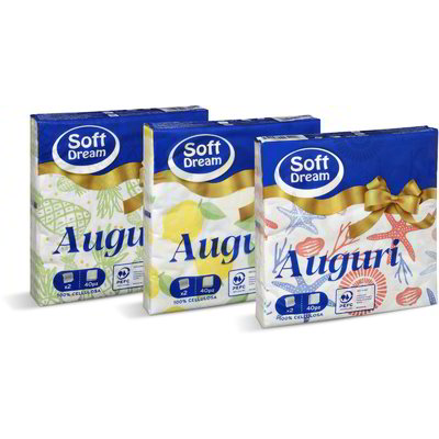 Tovaglioli di carta decorati "Auguri" 40 pezzi