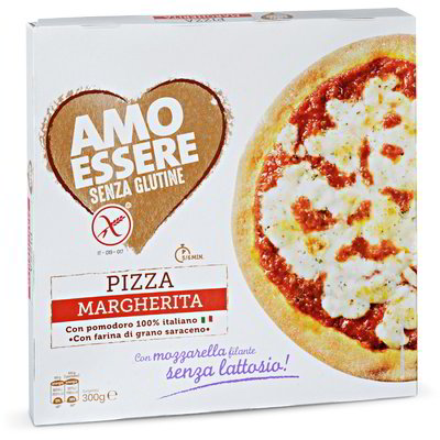 Pizza margherita senza glutine e senza lattosio surgelata