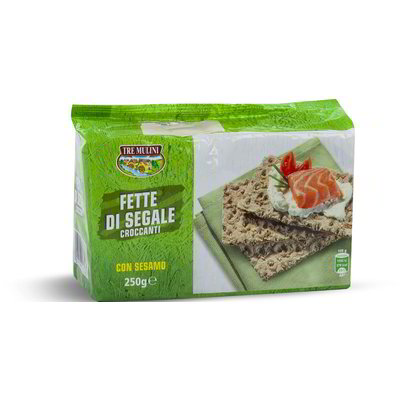 Fette croccanti con segale e sesamo