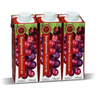 Vino Sangiovese Rubicone IGT Brick 3 pezzi